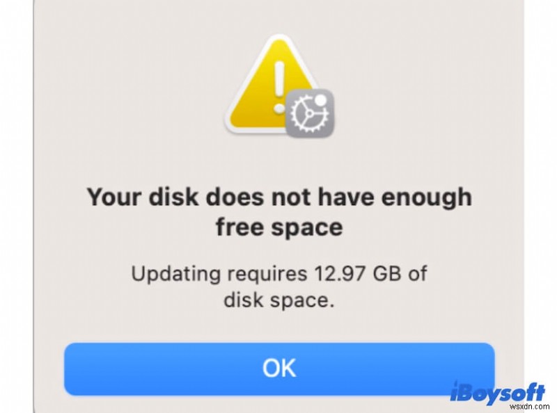 macOS Sonoma를 설치하기 위한  공간 부족  오류 해결 