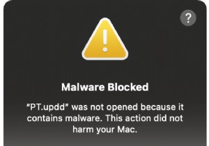 macOS에서 지속적인  PT.updd  악성 코드 경고를 신속하게 제거 