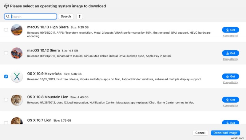 OS X Mavericks 10.9 – 무료 공식 ISO, DMG 및 설치 프로그램 다운로드 