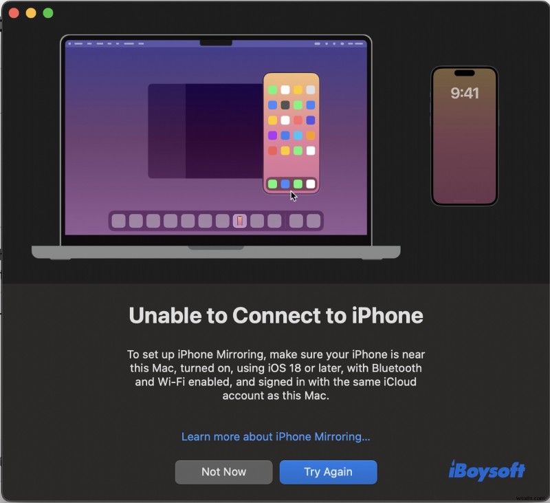 macOS Sequoia에서 iPhone 미러링 해결 – 빠른 수정 가이드 