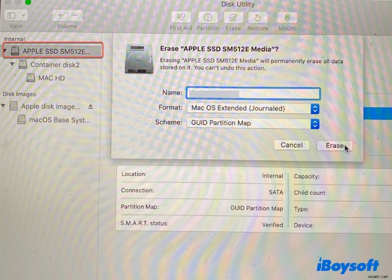 Mac 드라이브에서  삭제 프로세스 실패  오류를 해결하는 방법 