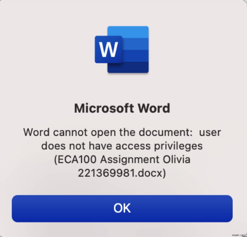 Windows 및 Mac에서  Word에서 문서를 열 수 없음  액세스 권한 문제 해결 