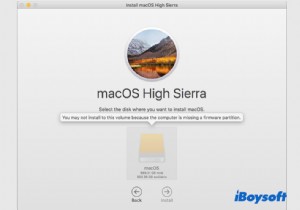 macOS 설치 중  컴퓨터에 펌웨어 파티션이 없습니다  오류를 해결하는 방법 