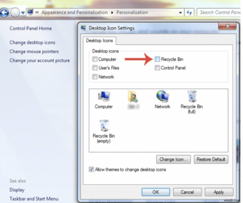 빠른 가이드:Windows 바탕 화면에서 휴지통 아이콘 숨기기 