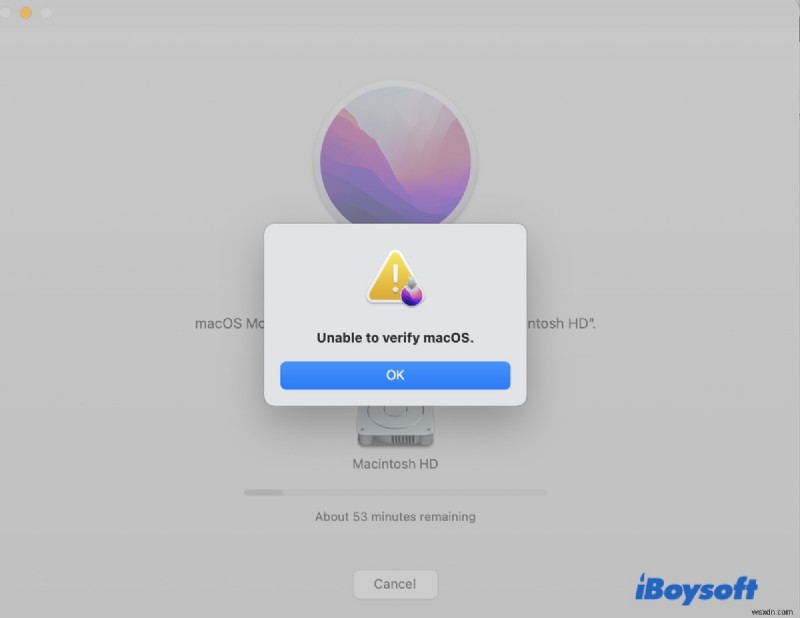 macOS Ventura 확인 오류 해결: 확인할 수 없음  및  macOS를 확인할 수 없음  