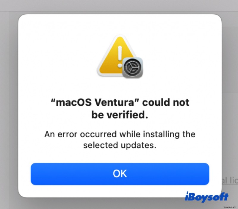 macOS Ventura 확인 오류 해결: 확인할 수 없음  및  macOS를 확인할 수 없음  