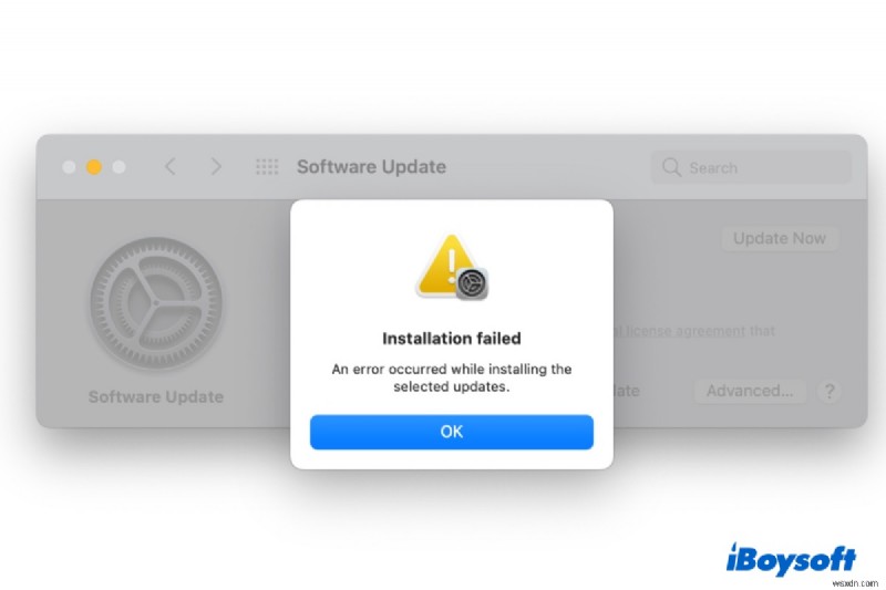 macOS Sequoia를 실행하는 M1 Mac에서  소프트웨어 업데이트를 개인화하지 못했습니다  오류 수정 