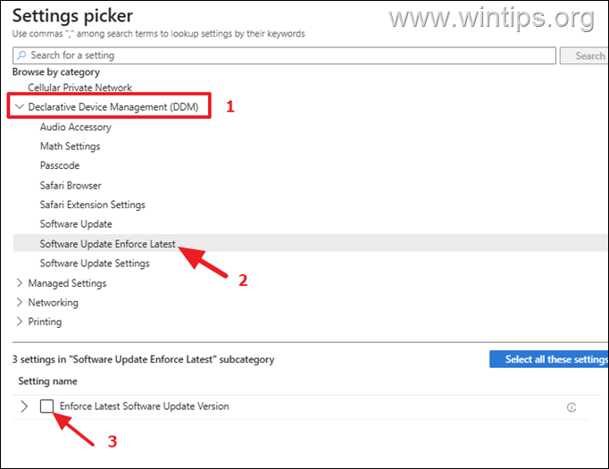 Microsoft Intune에서 iOS 장치용 DDM 업데이트 정책 설정에 대한 단계별 가이드 