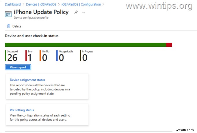 Microsoft Intune에서 iOS 장치용 DDM 업데이트 정책 설정에 대한 단계별 가이드 