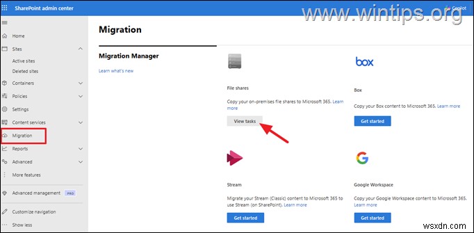 수정:SharePoint 마이그레이션 도구의  임시 저장소 부족  오류 해결 