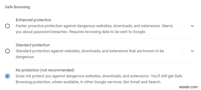 Chrome의 바이러스 감지를 안전하게 비활성화:단계별 가이드 