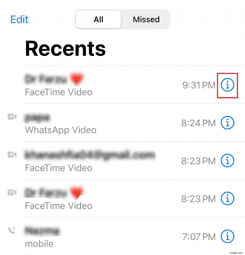 특정 연락처로 FaceTime 통화 기록을 추적하세요 