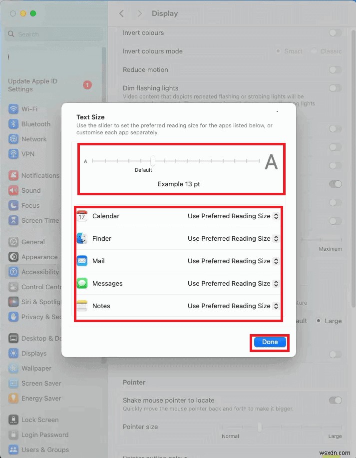 iPhone 및 macOS Sonoma에서 앱별 텍스트 크기 조정:단계별 가이드 