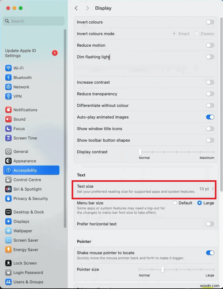 iPhone 및 macOS Sonoma에서 앱별 텍스트 크기 조정:단계별 가이드 