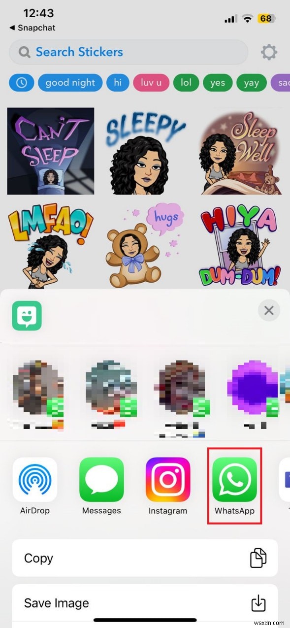 iPhone용 WhatsApp에서 Bitmoji 사용:단계별 가이드 