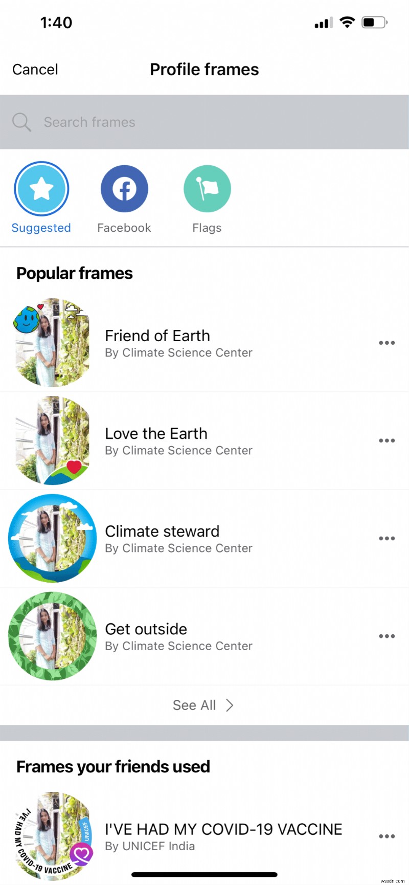 단계별:iPhone의 Facebook 프로필 사진에서 프레임 제거 