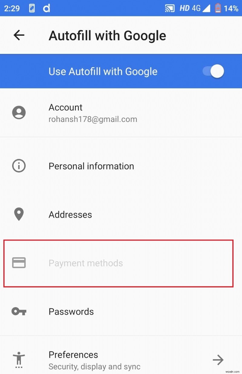 Android에 저장된 신용카드 보기 및 관리:단계별 가이드 