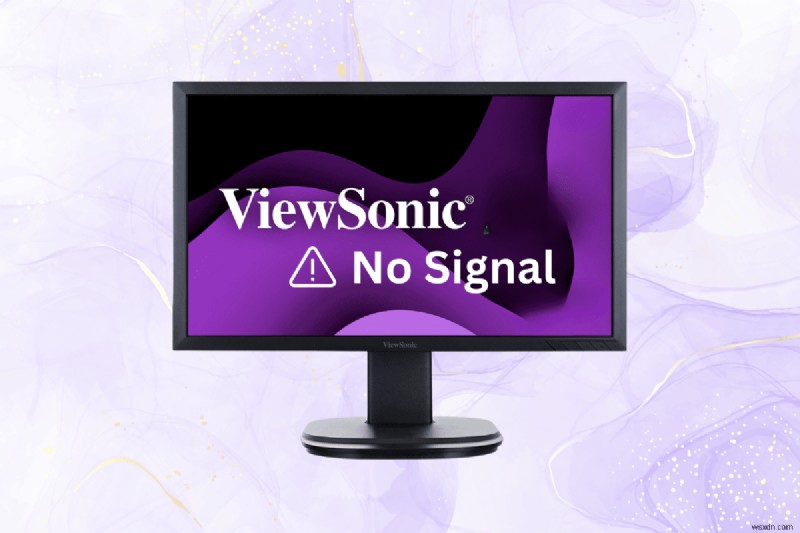 ViewSonic 모니터에서  감지된 신호 없음  문제 해결:단계별 수정 