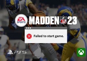 PS5 및 Xbox에서 Madden NFL 23  게임 시작 실패  수정 – 단계별 가이드 