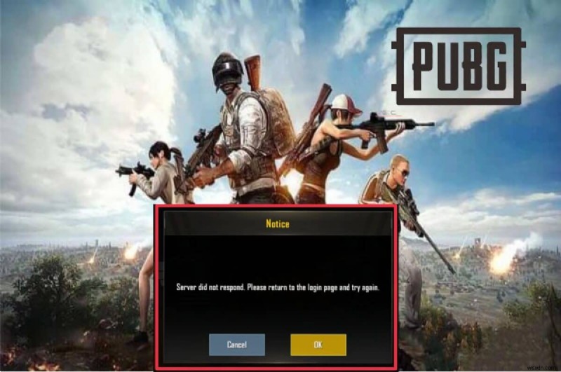 PUBG Mobile Server  응답하지 않음  오류를 신속하게 수정 
