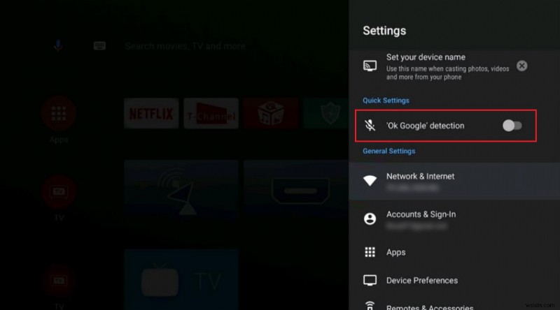 개인 정보 보호를 위해 Android TV에서 Google 어시스턴트를 끄세요 