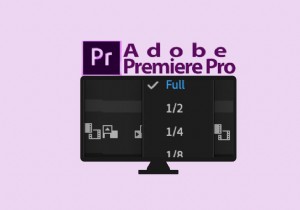 Premiere Pro의 회색으로 표시된 1/8 재생 해상도를 수정하는 방법 