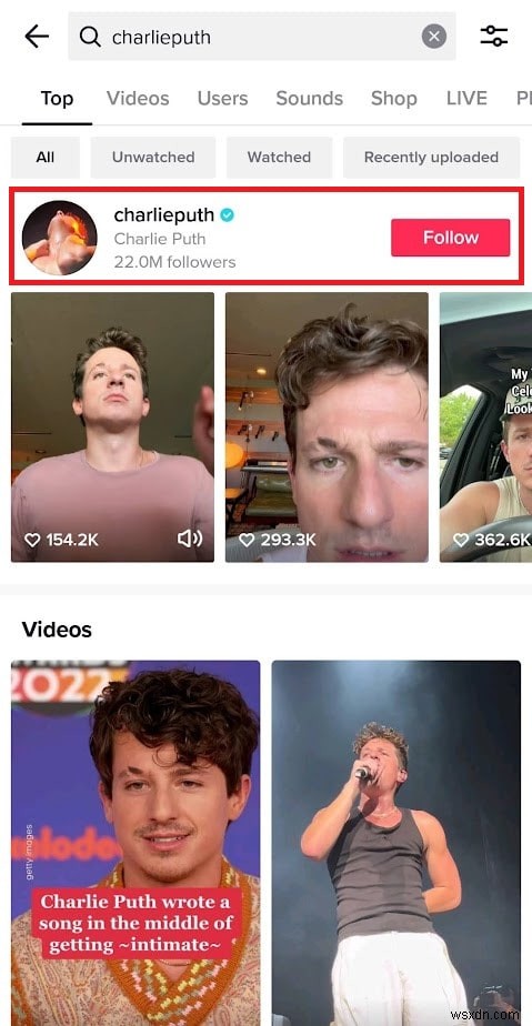 TikTok  관심 없음  선택 취소:몇 분 만에 피드 복원 