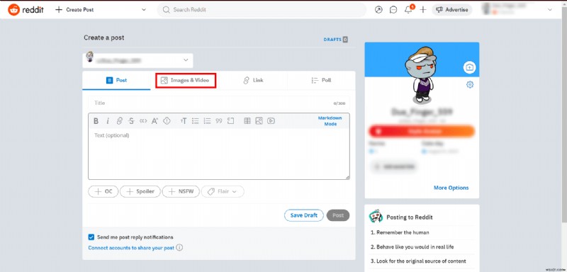 Reddit에 직접 이미지 업로드 - Imgur를 사용하지 않는 단계별 가이드 