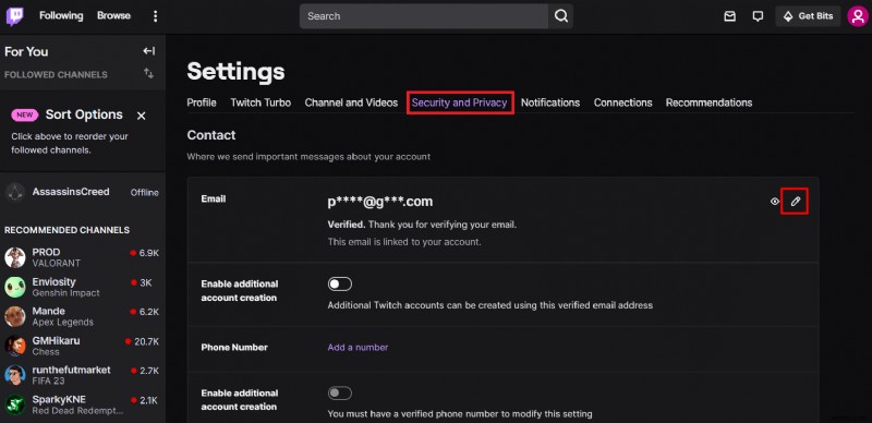 Twitch 이메일 주소 업데이트:단계별 가이드 