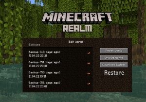 Minecraft Realm을 안전하게 백업 및 복원 – 단계별 가이드 