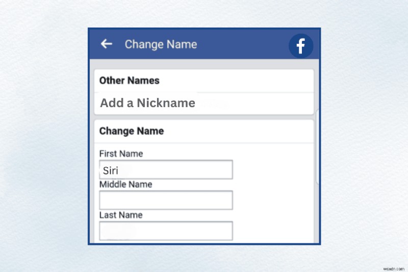 Facebook 프로필에 닉네임 추가:단계별 가이드 