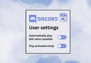 Discord에서 GIF를 빠르고 효과적으로 비활성화하세요 