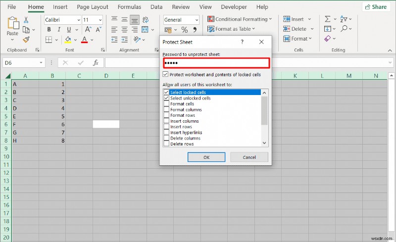 전체 시트를 잠그지 않고 Excel 2010/2016에서 개별 셀을 보호합니다. 