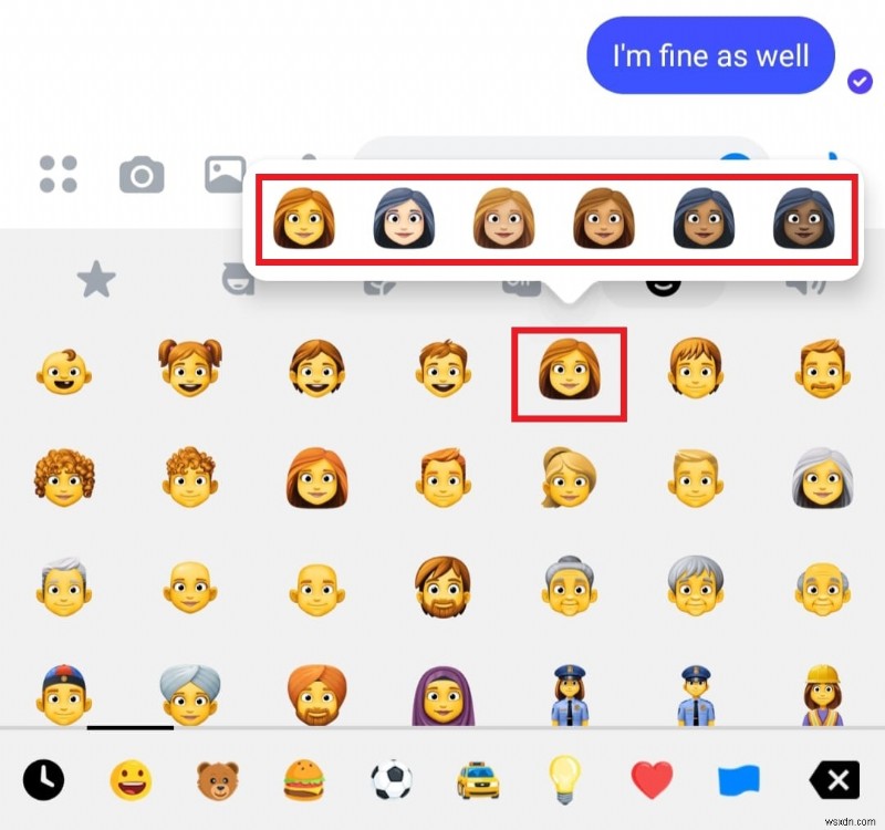 Facebook 메신저에서 이모티콘 피부 톤을 변경하는 방법 