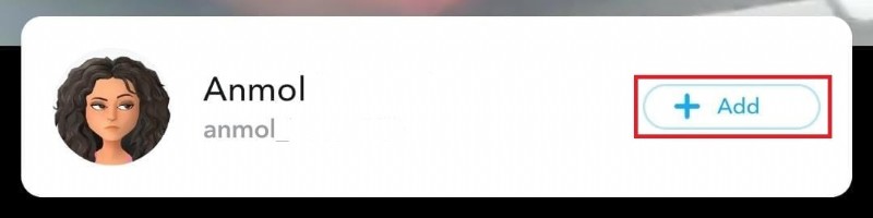  검색에 의해 추가됨  알림 없이 Snapchat 친구 추가 