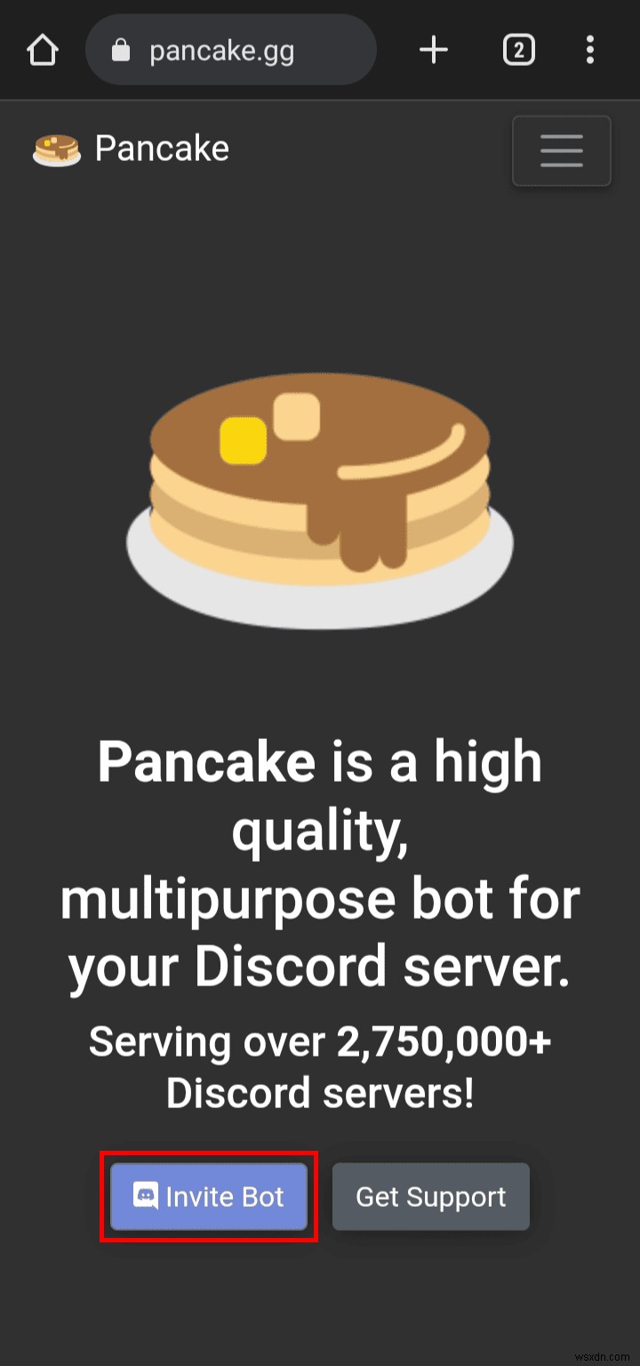 Discord 서버에 팬케이크 봇 추가:단계별 가이드 