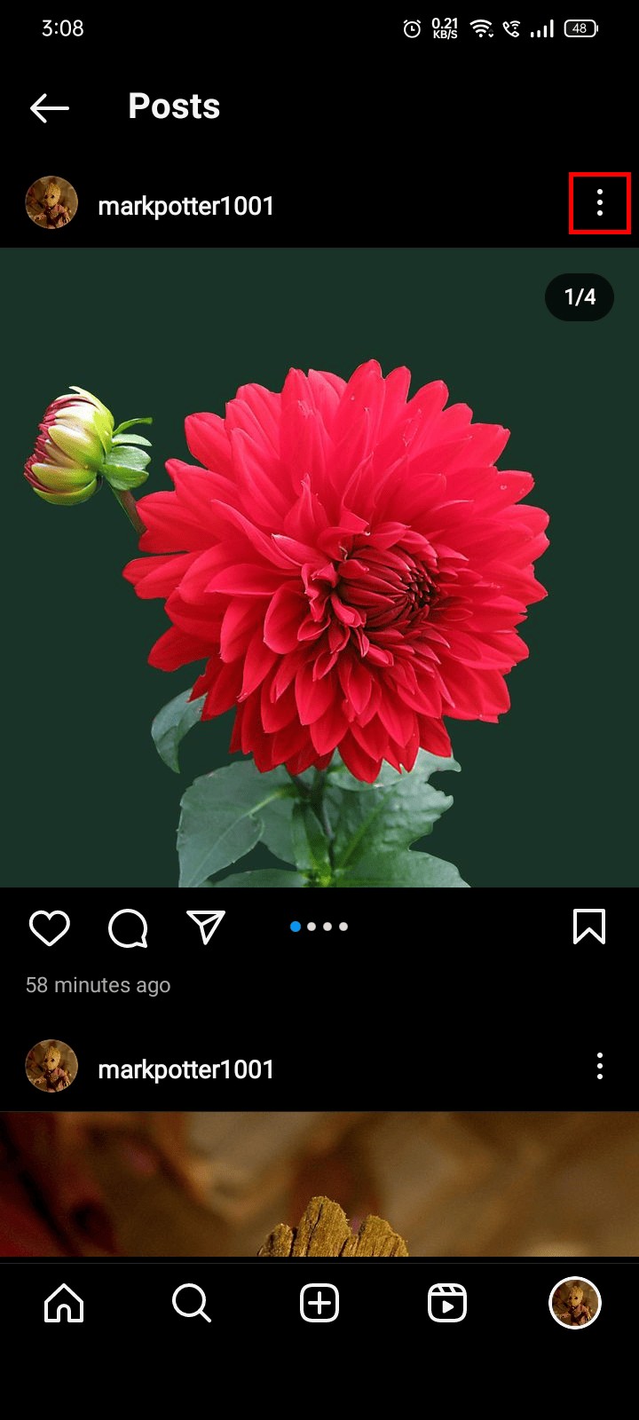 게시 후 Instagram 캐러셀 이미지 재정렬 