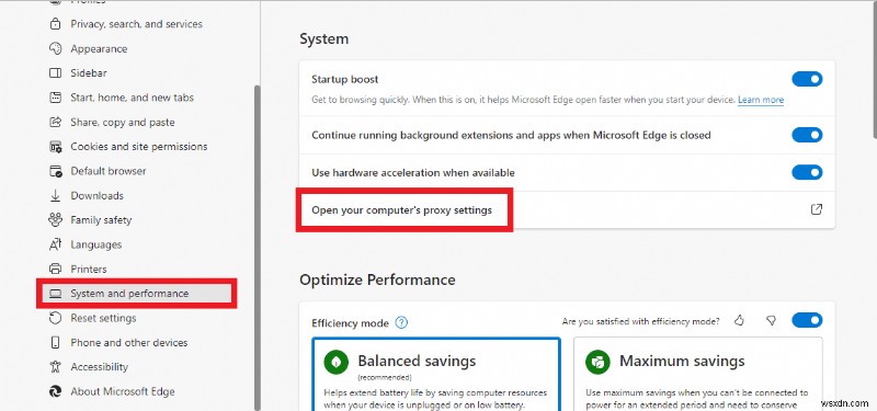 Microsoft Edge에서 프록시 설정을 확인하고 구성하는 방법 