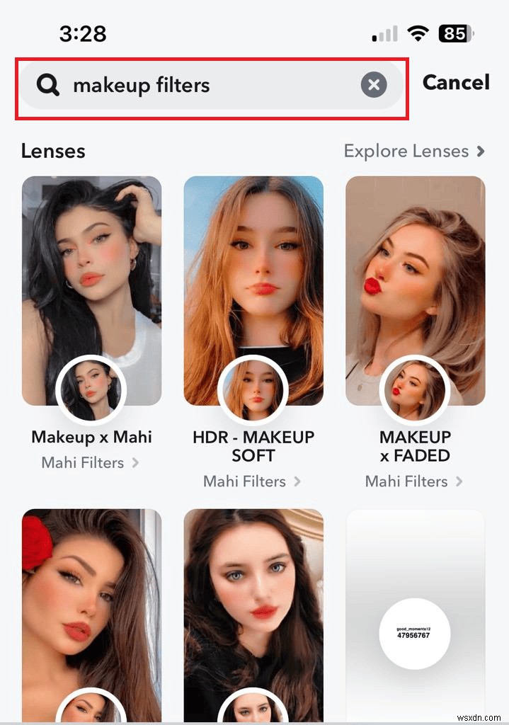 Snapchat의 메이크업 필터에 액세스하는 단계별 가이드 