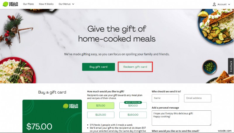 HelloFresh 선물하는 방법:친구에게 맛있는 밀키트 카드 보내기 