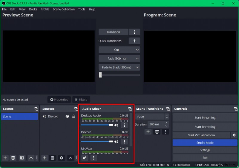 OBS에서 Discord 오디오 음소거:단계별 가이드 