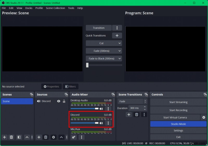 OBS에서 Discord 오디오 음소거:단계별 가이드 