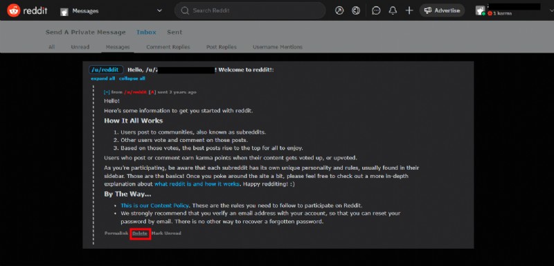 Reddit 받은 편지함 정리:메시지 삭제를 위한 단계별 가이드 
