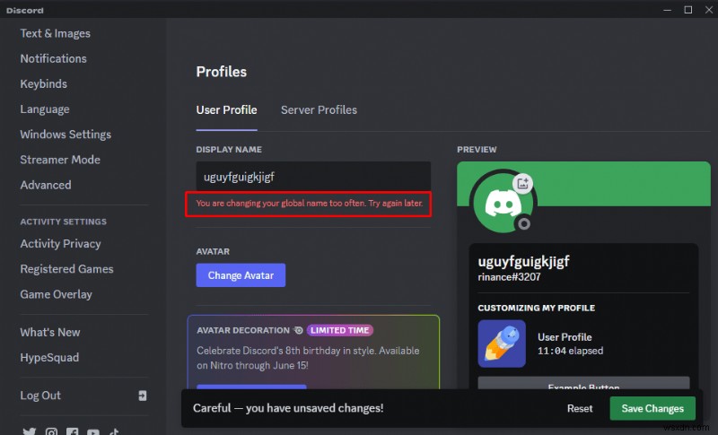 Discord 문제 해결:사용자 이름을 성공적으로 변경하는 방법 