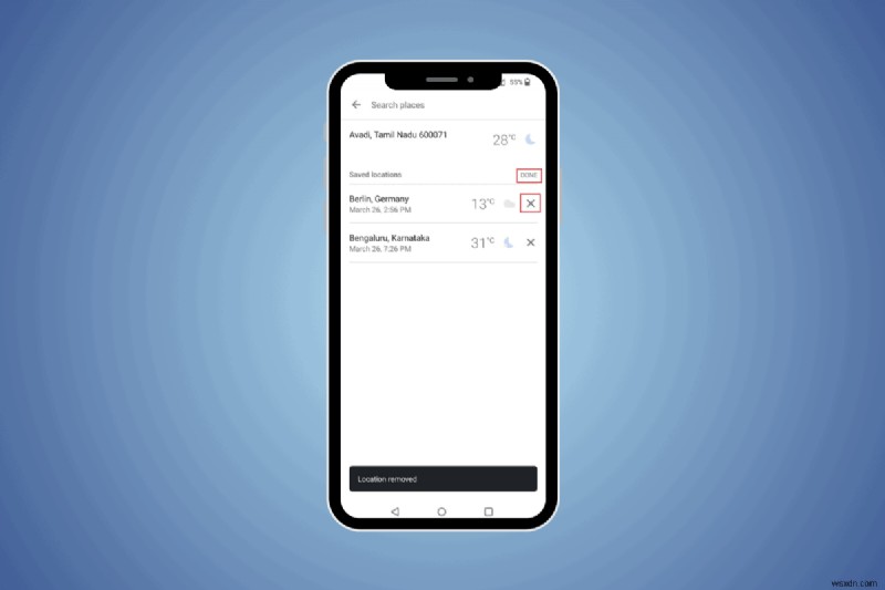 Android 날씨 앱에서 도시를 쉽게 제거하세요. 