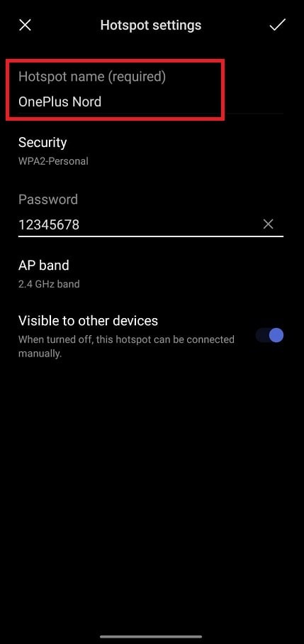 Android 모바일 핫스팟의 SSID를 찾는 방법 