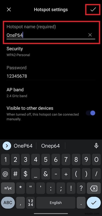 Android 모바일 핫스팟의 SSID를 찾는 방법 