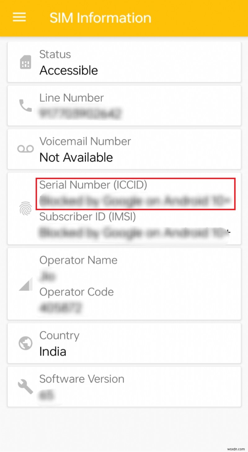 Android 기기에서 SIM 카드(ICCID) 번호 찾기 