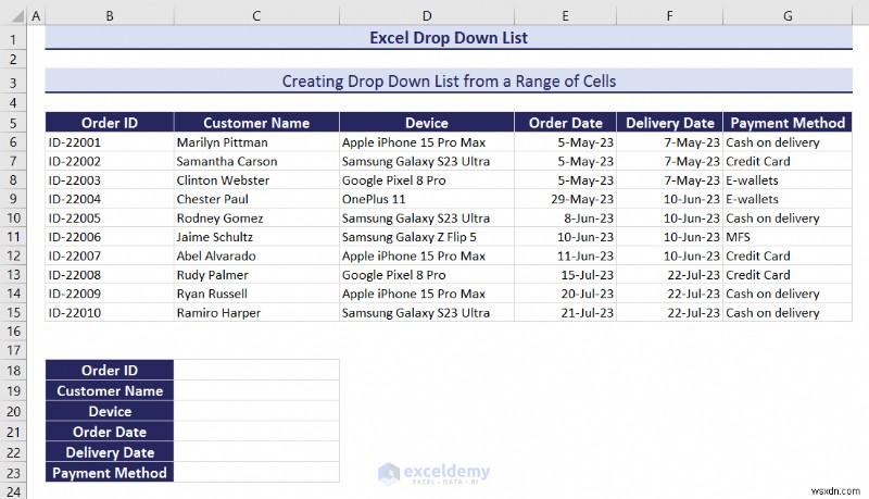 Master Excel 드롭다운 목록:생성, 편집, 제거, 필터링 및 보호 