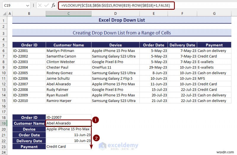 Master Excel 드롭다운 목록:생성, 편집, 제거, 필터링 및 보호 